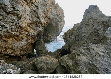 The coast of coral rock in Liuqiu Taiwan