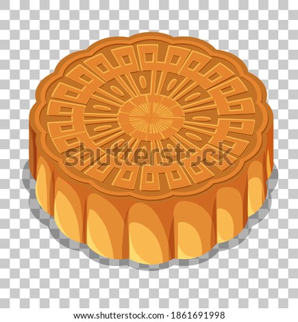 A mooncakes isolated on transparent background illustration