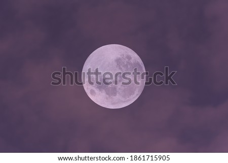 Full moon on sky in the evening.