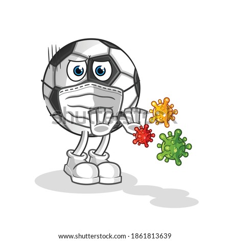ball refuse viruses cartoon. cartoon mascot vector