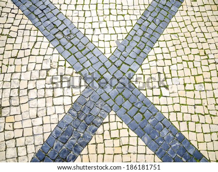 Tile floor in Lisbon, Portugal