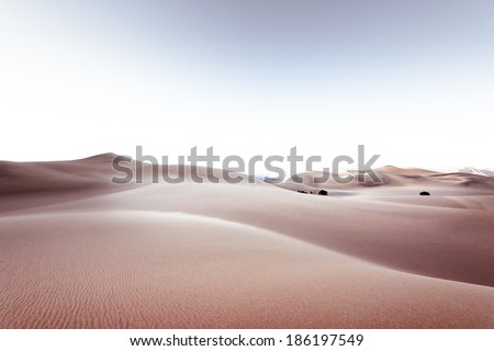 Sci-Fi like desert landscape background with dreamy tone