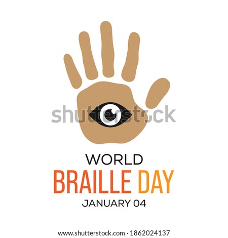 Vector illustration on the theme of World Braille day observed each year on January 4th across the globe.