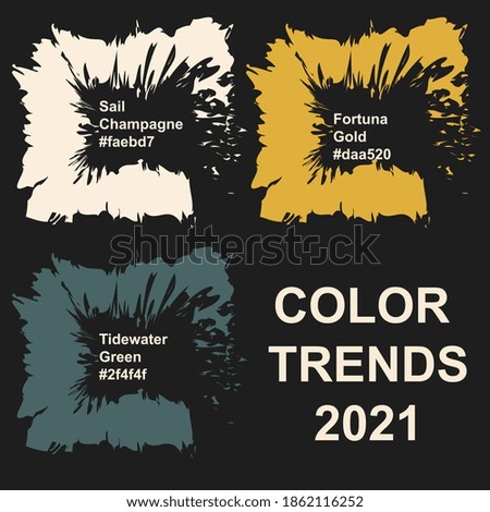 Color splash with trendy colors 2021