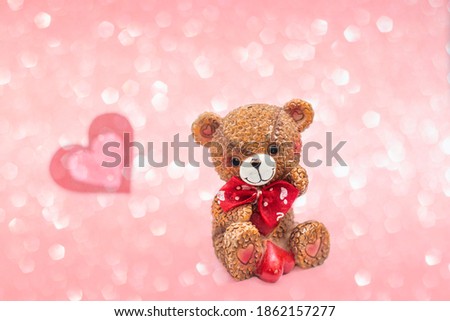 Valentine day decoration with colorful bokeh.