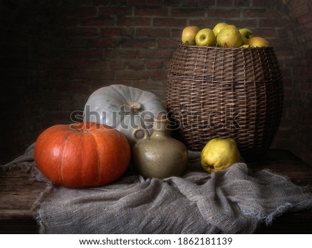 Still life with vegetable in a pantry