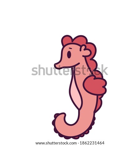 Isolated cartoon of a Seahorse - Vector illustration