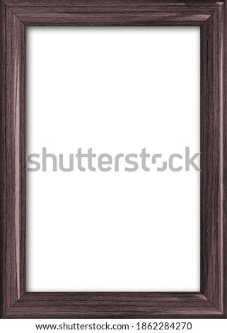 Empty picture frame with a free place inside, isolated on white background