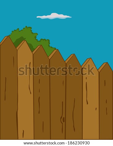 Wooden fence against the sky