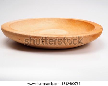 Picture of wooden cutlery, shoot on a white isolated background