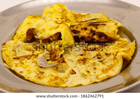 A picture of Omelette with selective focus
