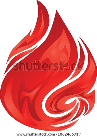 fire logo with batik motif on it