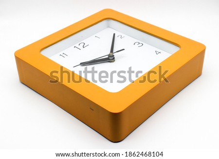 A picture of wall clock isolated on white background