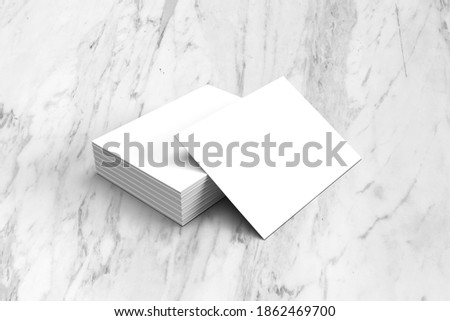 Blank business cards Mock up on marble background
