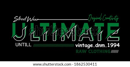 Ultimate street wear original creativity untill vintage dnm 1994 raw clothing black background illustration vector Royalty-Free Stock Photo #1862530411