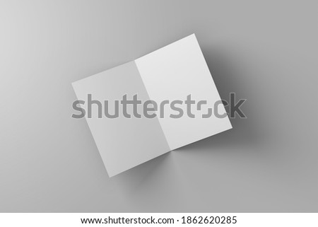 Top View A5 Bifold Mockup  Royalty-Free Stock Photo #1862620285