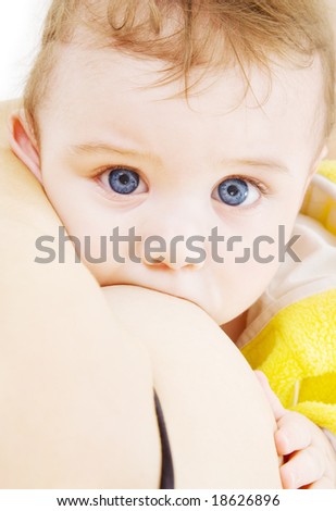 picture of baby boy sucking from mother breast