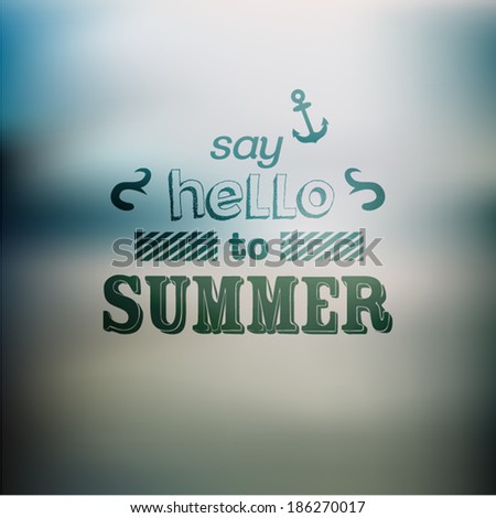 Vintage Typography Summer Holiday Quote Vector Design