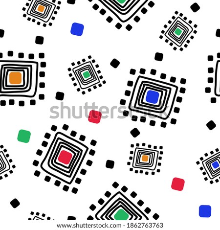Seamless repeatable vector pattern on white background. Can be used to print on paper, fabric and many other surfaces.