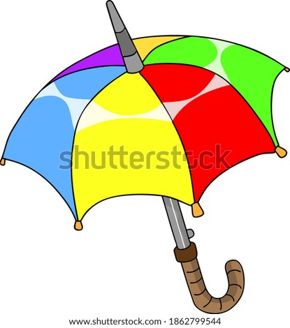 Colorful  umbrella icon single , vector design 
