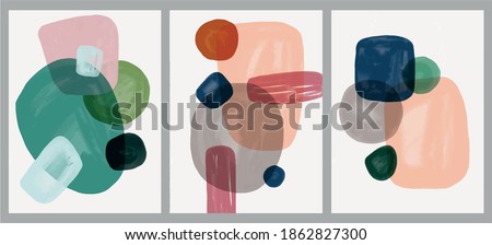 Minimalist hand paint abstract art background with watercolor spot. Brush painting is a textural decoration with an artistic acrylic design of a poster, banner, or interior painting.