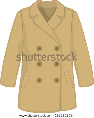 Vector illustration of emoticon of a coat