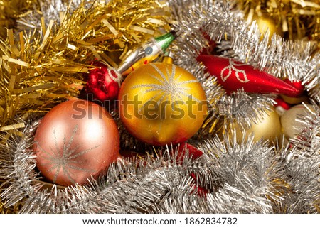 old classic Christmas balls, Christmas decorations, christmas tree bauble