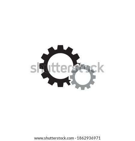 Gear Logo Template vector icon. Abstract Gear sign on white background.