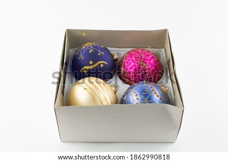 a set of beautiful balls for the Christmas tree