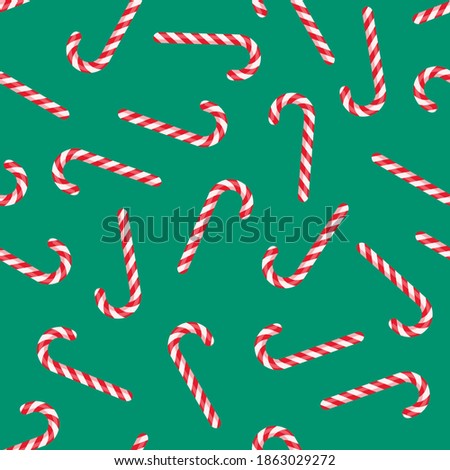 seamless pattern with christmas candy canes. Vector illustration