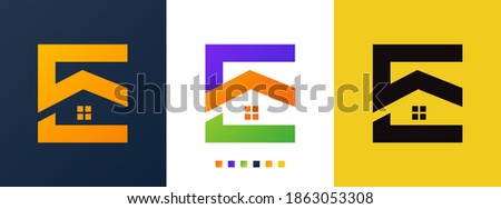 e Letter Real Estate Logo Design - Real estate logo	