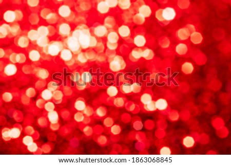 Red lights abstract bokeh background. Chrismas or valentine's day lights bokeh.