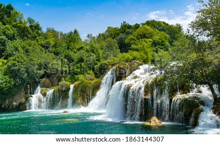 View of the waterfalls of the Krka National Park