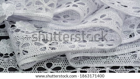 White lace ribbon. perfect for your projects, bow making, pillows, vintage sewing, craft projects, invitation cards, paper craft, gift basket decoration, bridal garters,