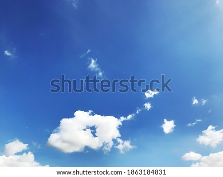 Sky and white clouds pattern texture background.