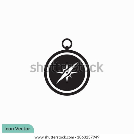 compass icon vector logo template design element