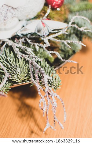 Beautiful christmas decoration, close up detail