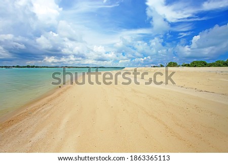 Empty beach in Belitung, Bangka Belitung Island, Indonesia.