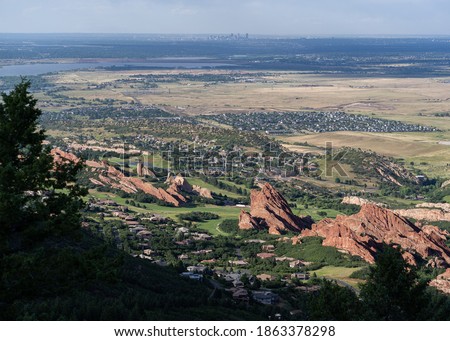 Summit views from Carpenters Peak. Denver and suburbs can be seen from the summit