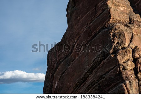 A geologic formation near the Red Rocks Amphitheater near Denver, Colorado.
