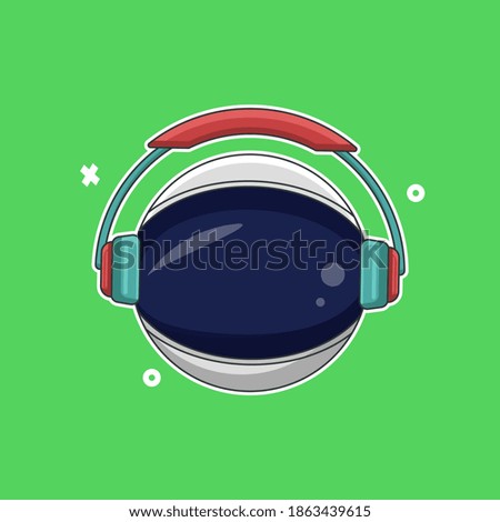 Astronaut helmet vector illustration, can be used according to your brand needs and so on.