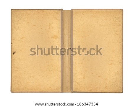 Open photoalbum with ribbon for photos on the isolated white background 