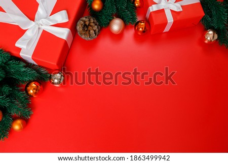 The background image for a presentation or to insert text greetings, Christmas holidays. Merry Christmas and Happy New Year.