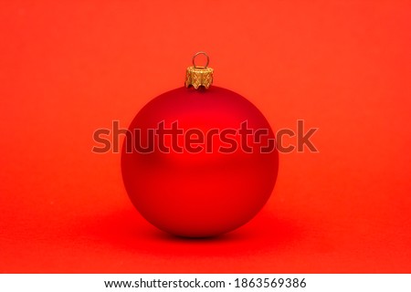 bauble. winter, Holidays, top view, copyspace. greeting card template