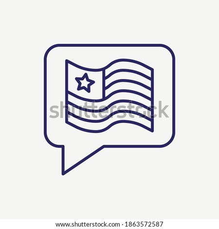 USA Flag Chat Message Independence Day