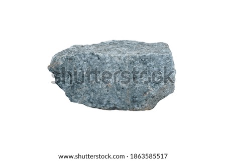 raw Granite rock stone isolated on white background.