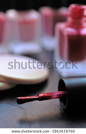 nail polish on white background
