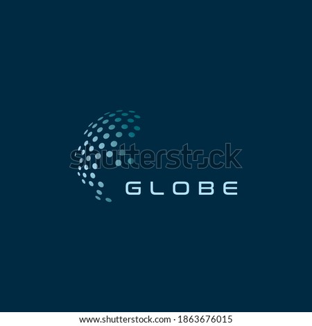 Globe logo design symbol inspiration vector template