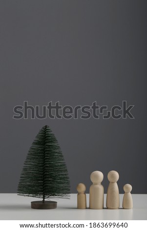 Family tree concept. family model and tree. copy space