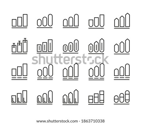 Simple Set Of Graph Outline Icons. Elements For Mobile Concept And Web Apps. Thin Line Vector Icons For Website Design And Development, App Development. Premium Pack.